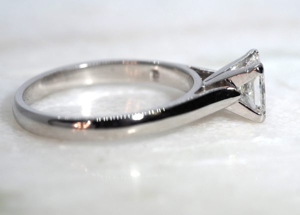 Princess Square diamond ring GIA Certified diamond near 1 carat